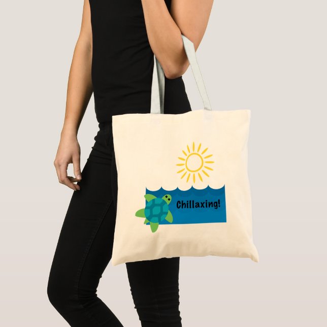 Tote Designação Turtle Chillaxxing - Bolsa de Orçamento (Frente (produto))