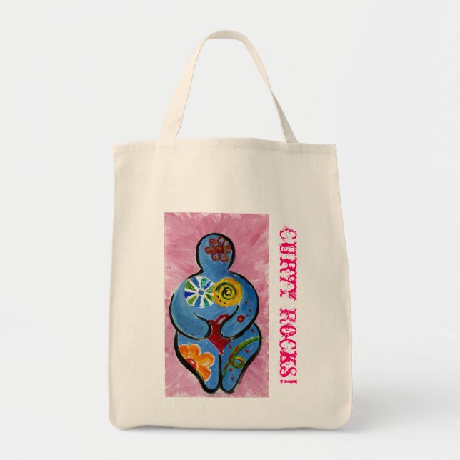 Tote Deusa, rochas Curvy, o bolsa do mantimento (Frente)