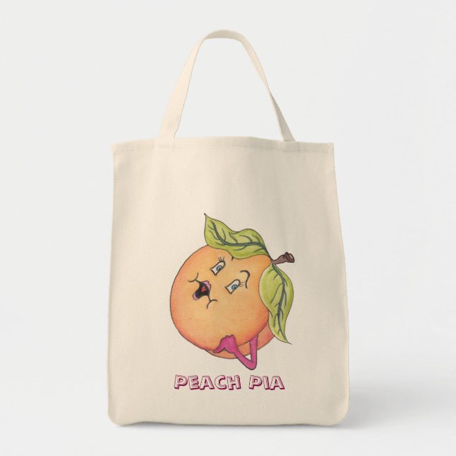 Tote Do "A bolsa de compra do Pia pêssego" (Frente)