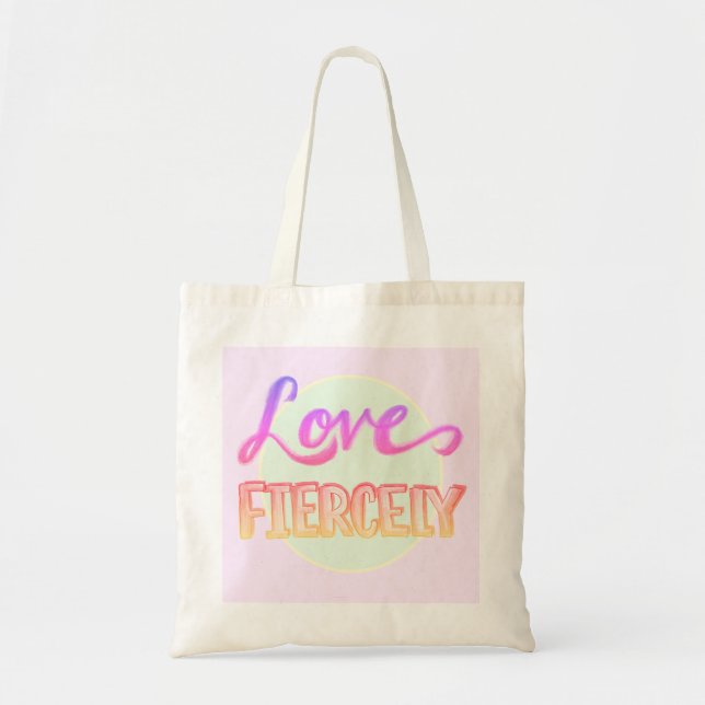 Tote Do "amor o bolsa ferozmente" (Frente)
