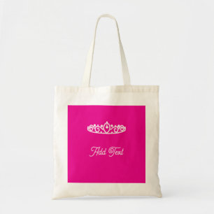 Tote Doce Dezesseis Tiara Bolsa Branca e Rosa Favor