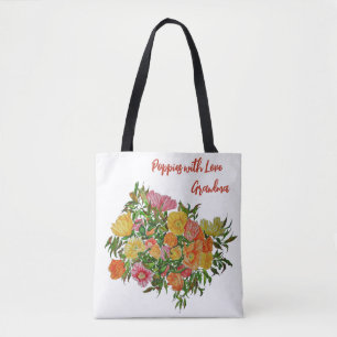 Tote Doce e bonito pastel com bolsa de vovó