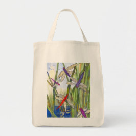 Tote Dragonfly Summer Grocery Bolsa