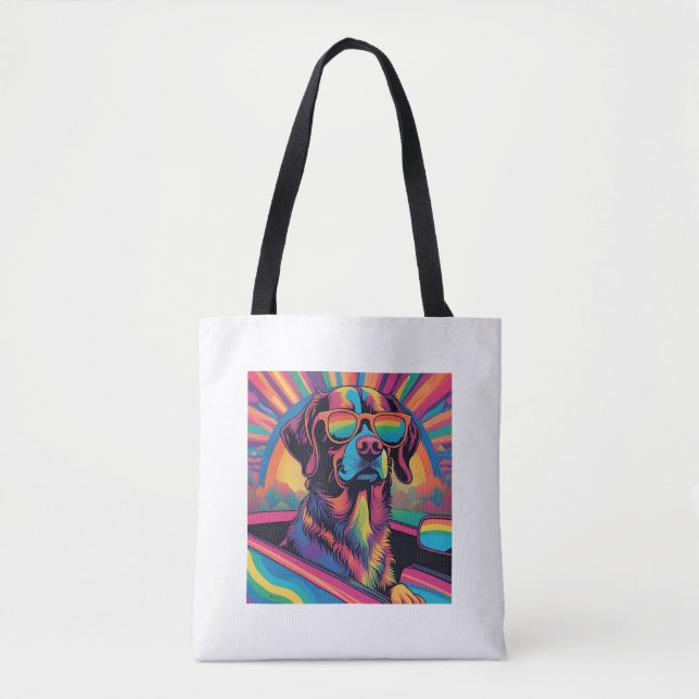 Tote Drive in Style com o nosso Bolsa de Pup Arco-Íris (Frente)