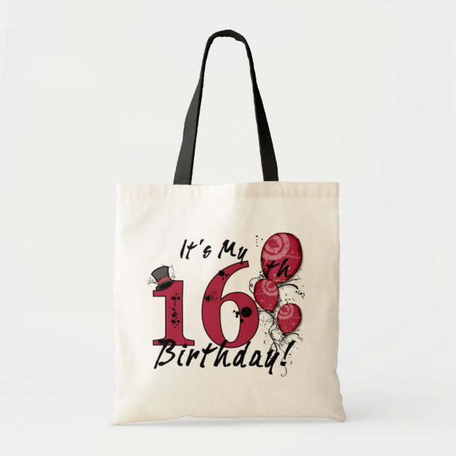 Tote É minha bolsa de balão de 16 anos (Frente)