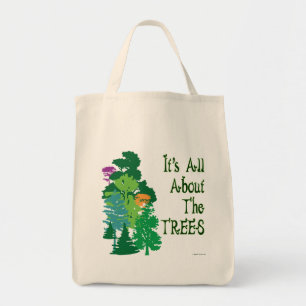 Tote É toda sobre o bolsa verde do slogan das árvores