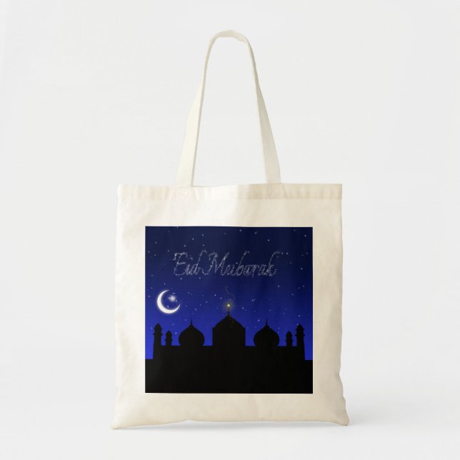 Tote Eid Mubarak Saudação - Bolsa de Orçamento (Frente)