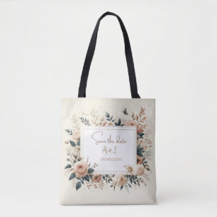 Tote Elegância Floral: Bolsa do Casamento Essencial