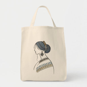 Tote Elegante Bolsa da Grocery de Arte Folclórica Ucran