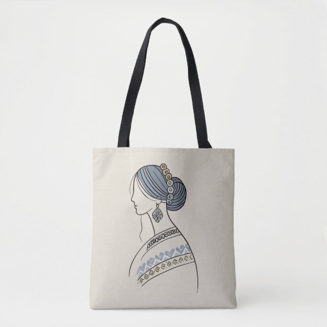 Tote Elegante Bolsa de Ombros de Arte Folclórica Ucrani (Frente)