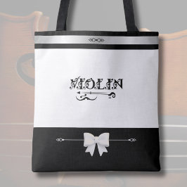 Tote Elegante Bolsa para Violino Preta e Branca Boutiqu
