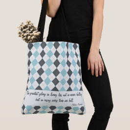 Tote Elegante Xadrez com Diamantes Personalizáveis