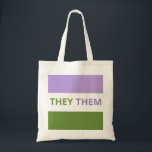 Tote Eles/Eles Apresentam Bolsa De Orçamento De Sinaliz<br><div class="desc">O sinalizador do gênero com pronomes:)</div>