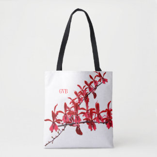 Tote "Encontrando branco do bolsa das orquídeas