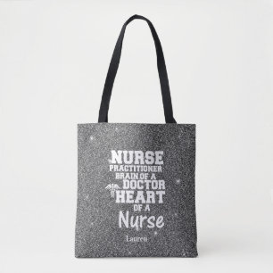 Tote Enfermeiro Bolsa Glitter Funny