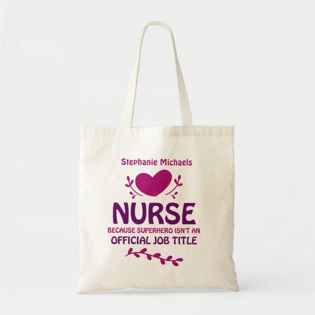 Tote Enfermeiros Super Heróis Bolsa (Frente)