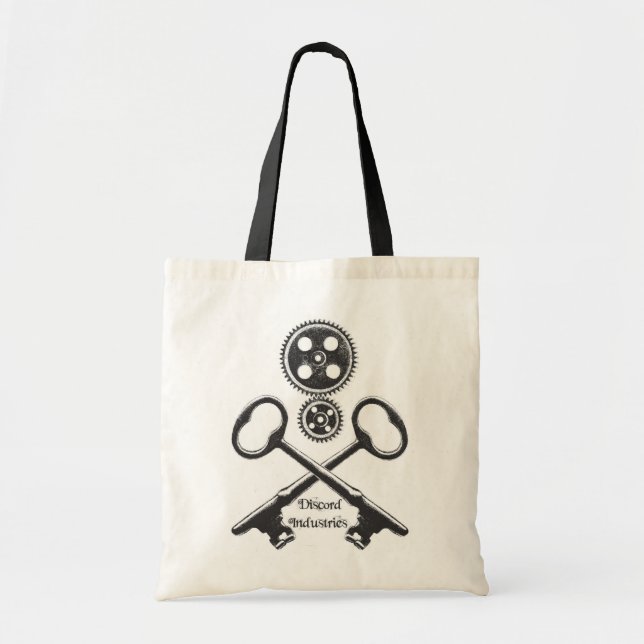 Tote Engrenagens de Steampunk e bolsa do crânio (Frente)