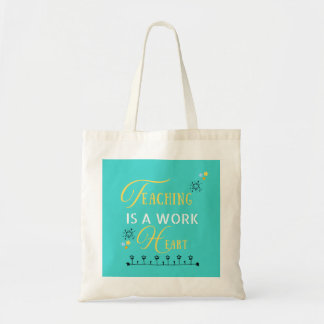 Tote Ensino é uma obra de coração - Bolsa de Canvas col