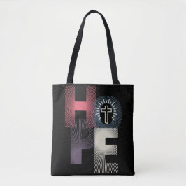 Tote Esperança minimalista com Cross Bolsa