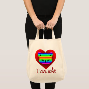 Tote Estampa Animal - I Love Cats - Bolsa