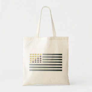 Tote ESTRELAS DOURADAS FAIXAS DE PRATA Bolsa