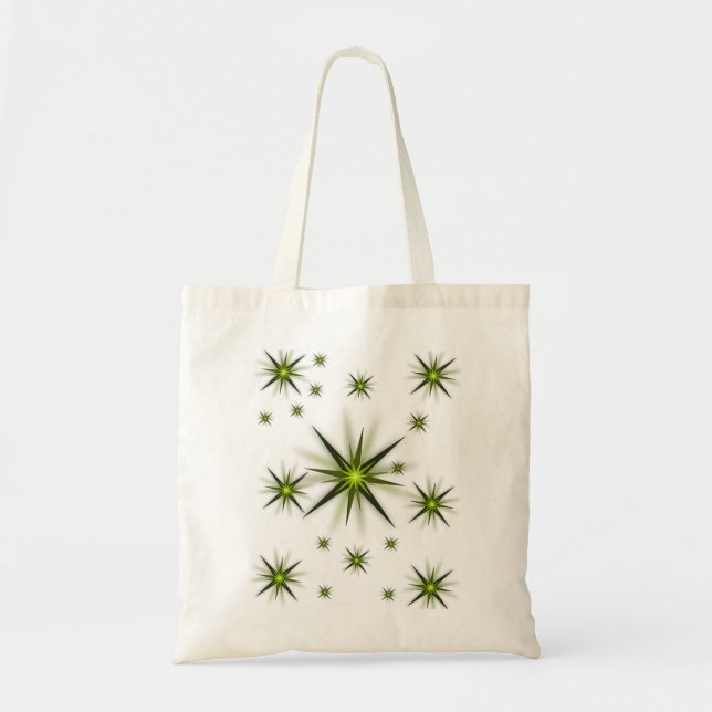Tote Estrelas verdes da bolsa de bolsa de orçamento (Frente)