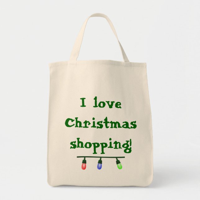 Tote Eu adoro o Natal Comprando Bolsa (Frente)