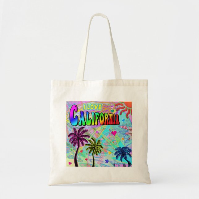 Tote Eu AMO a Bolsa California Vivid Romance (Frente)