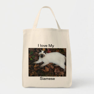 Tote Eu amo meu Siamese, (c) 2010 kgberry o bolsa