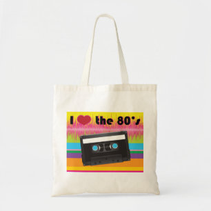 Tote Eu amo o bolsa do anos 80