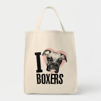 Tote Eu amo o bolsa do mantimento dos pugilistas