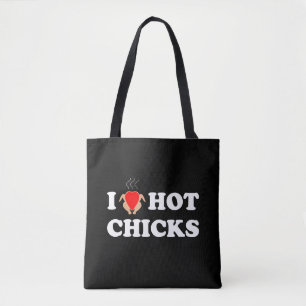 Tote Eu Amo Pintinhos Quentes   Bolsa de Bolsa engraça