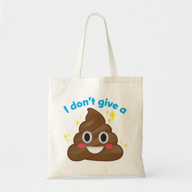 Tote Eu não dou um bolsa feliz de Emoji da faísca do (Frente)