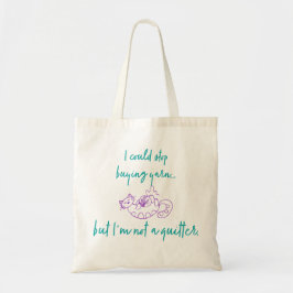Tote Eu não sou um bolsa de mala de tricô engraçado