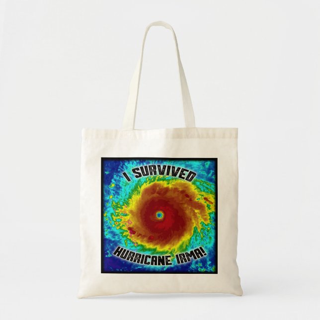 Tote Eu sobrevivi ao bolsa de Irma do furacão (Frente)