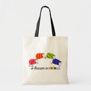 Tote Eu sonho no bolsa de Sheepy da cor