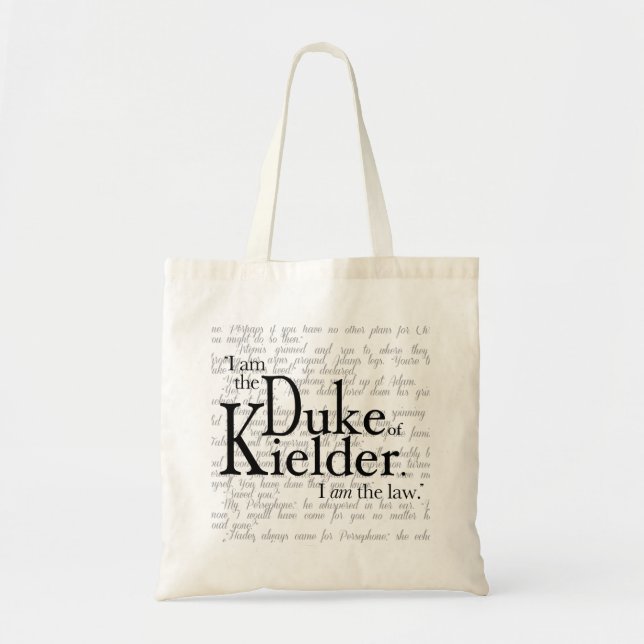 Tote Eu sou o Duque de Kielder bolsa (Frente)