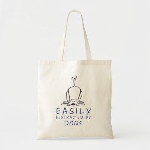 Tote Fácil distração por Bolsa de Canvas de cães
