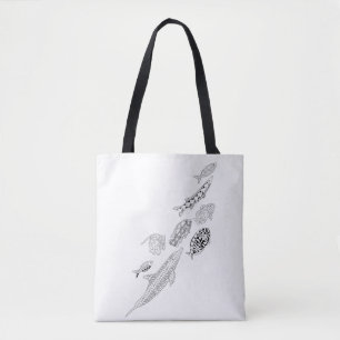 Tote Faculdade De Bolsa De Cheio De Coloração De Peixes