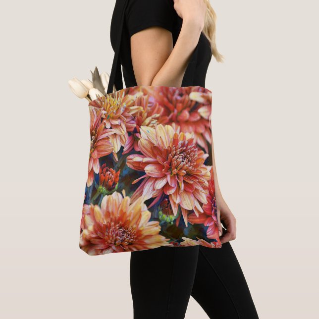 Tote Faith Chrysanthemum Flower Art Bolsa (Close Up)