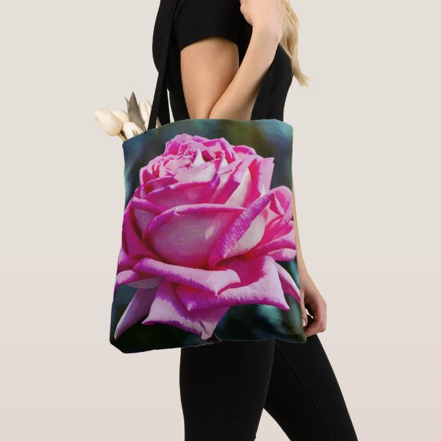 Tote Faith Pink Blooming Rosa Art Bolsa (Close Up)