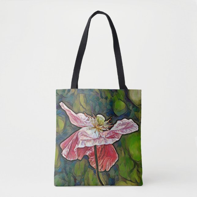 Tote Faith Pink Poppy Art Bolsa (Frente)