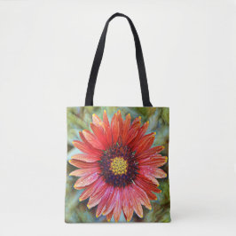 Tote Faith Red Wildflower Art Bolsa