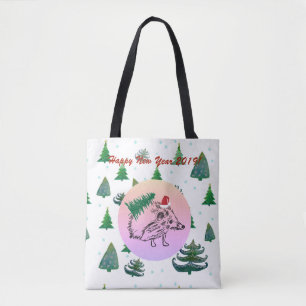 Tote Feliz ano novo Personalizado do Bolsa 2019