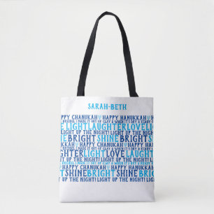 Tote FELIZ HANUKKAH Feriado Personalizado Deseja Bolsa 