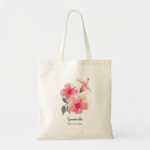 Filipinas Gumamela Hibiscus Watercolor Bolsa