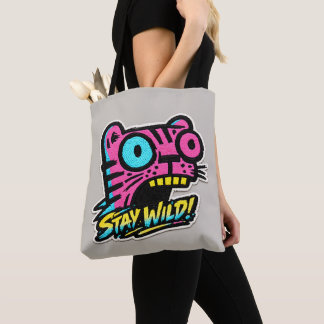 Tote 🐯✨ Fique Selvagem! – Bolsa Neon Tiger 👜💥