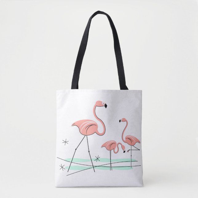 Tote Flamingo Ocean Trio 2 por todo o bolsa (Frente)