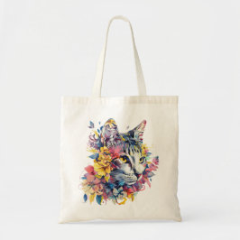 Tote Floral Cat Bolsa