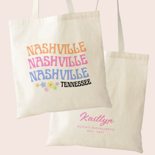 Tote Floral Nashville Bachelorette Personalizado Bolsa